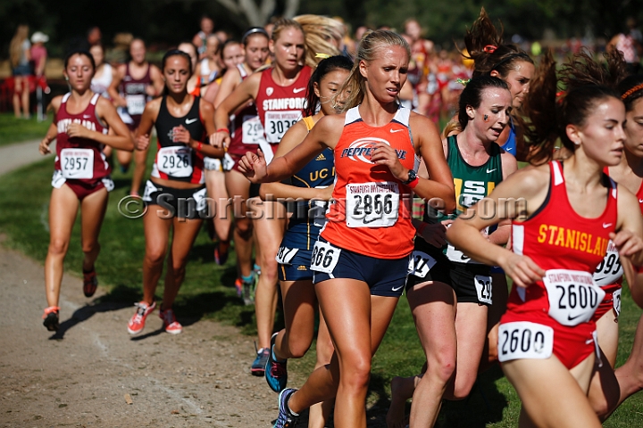 2014StanfordCollWomen-127.JPG - College race at the 2014 Stanford Cross Country Invitational, September 27, Stanford Golf Course, Stanford, California.